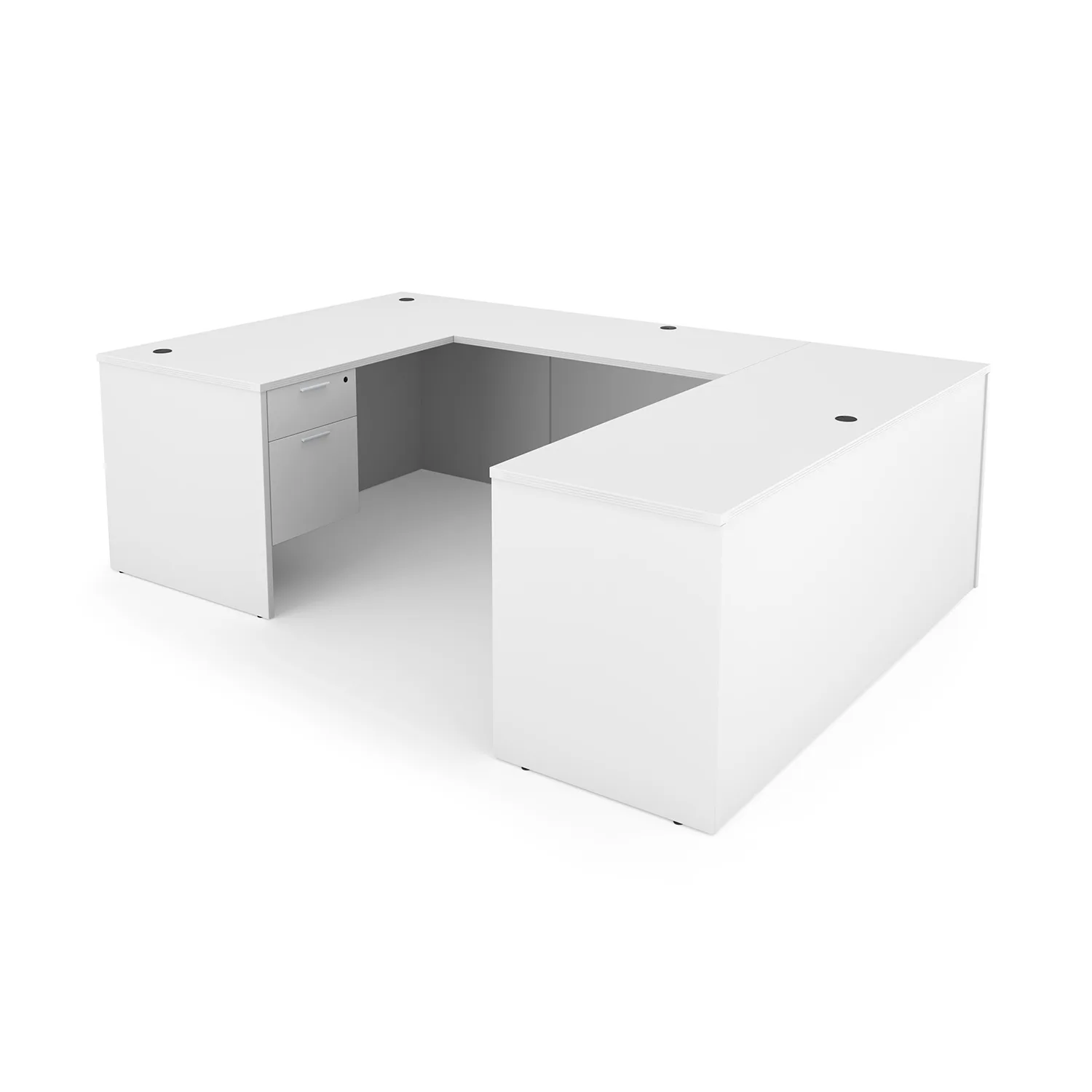 Kai U-Shaped Desk with Double Suspended Pedestals, 66" x 96" - Image 2