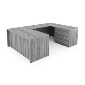 Kai U-Shaped Desk with Full Pedestal and Lateral File, 66" x 102"