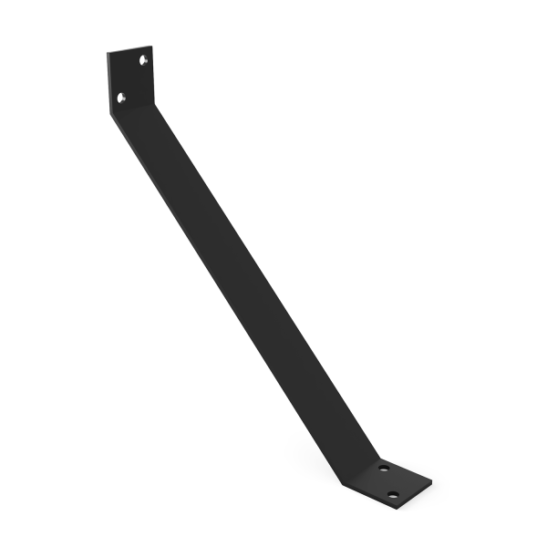 45 degree Black Modesty/End Panel Bracket (Pair)