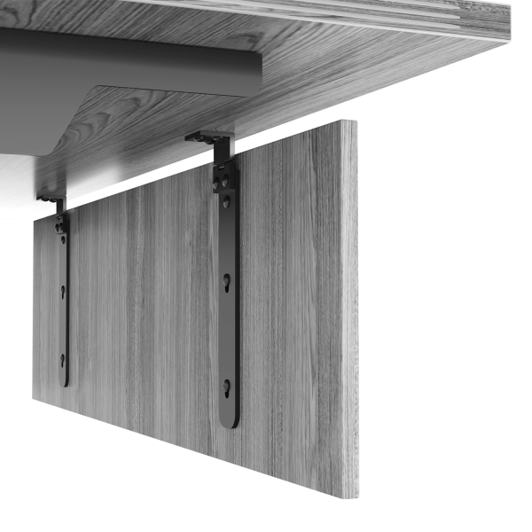 Kai Modesty Panel with Hinged Brackets, 12" x 50" - For 66"W Surface