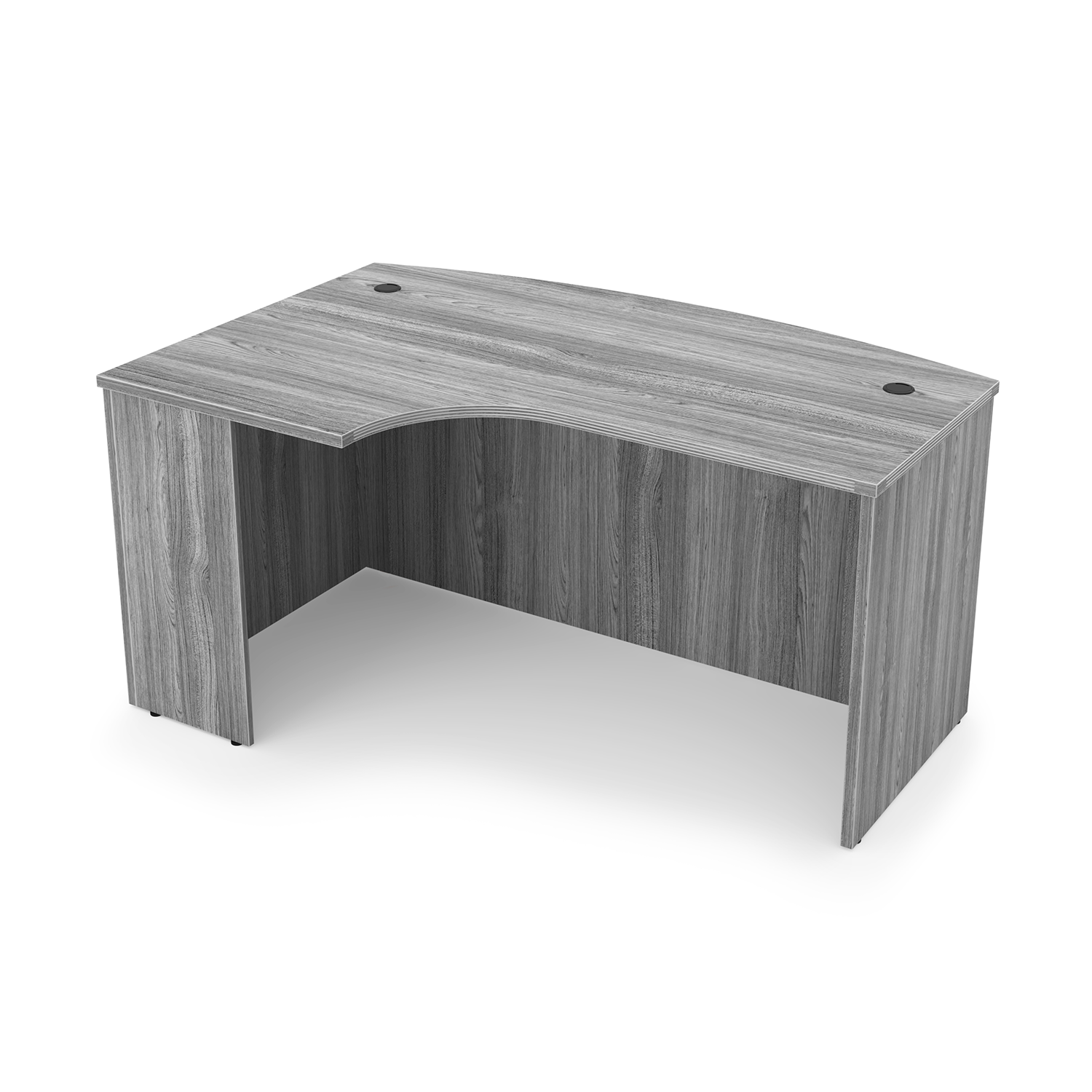 Kai Left-Handed Extended Corner Bow Front Desk Shell, 36" x 71"