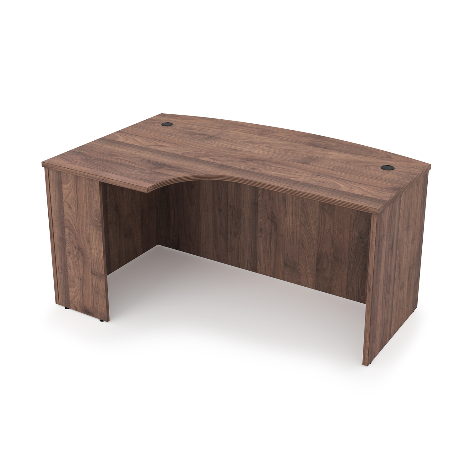 Kai Left-Handed Extended Corner Bow Front Desk Shell, 36" x 71" - Image 3