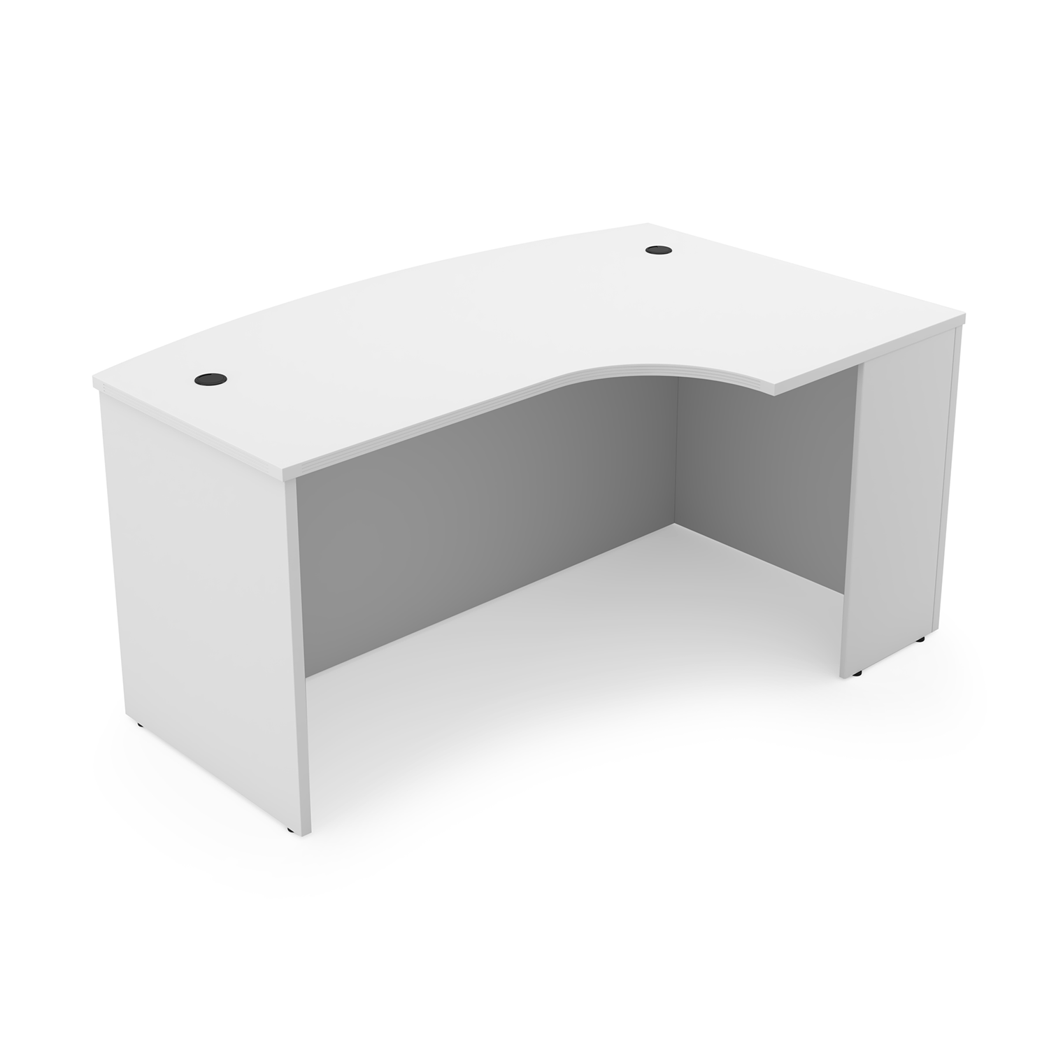 Kai Extended Corner Bow Front Desk Shell, 36" x 71" - Right-Handed - Image 3