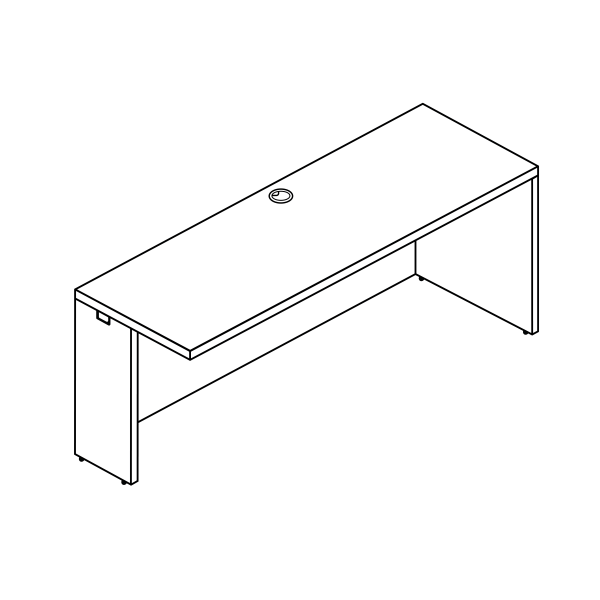 Rayne Credenza with Gable Leg, 24" x 66"
