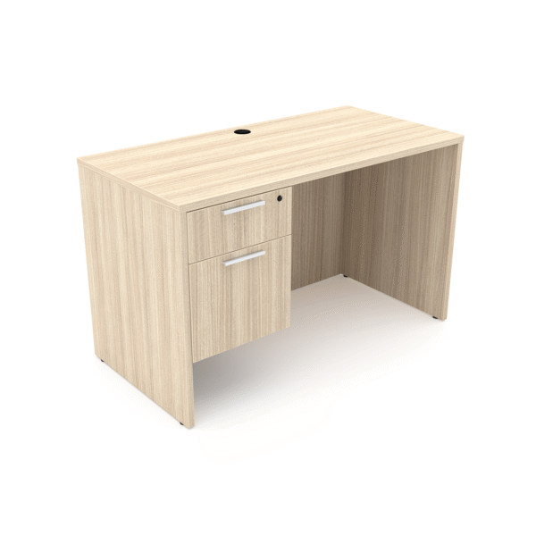 Rayne Rectangular Desk with Suspended Pedestal, 24" x 48"