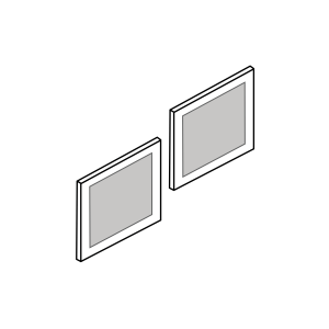 Rayne Glass Door Kit, 36" - Pair
