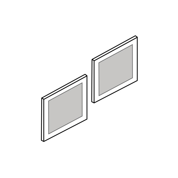 Rayne Glass Door Kit, 66" - Pair