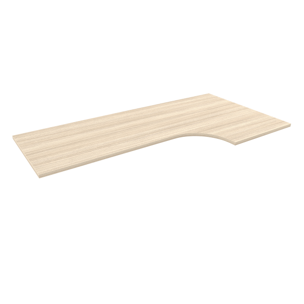 Rayne Non-Fluted Extended Corner Worksurface, 24" x 72"