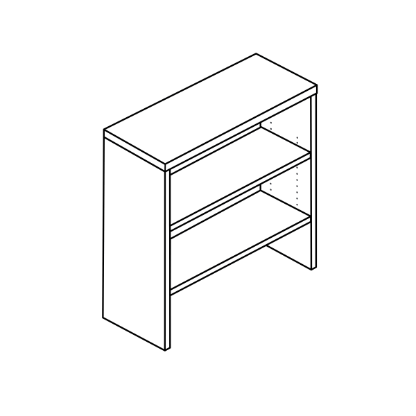 Rayne Open Hutch for Storage, 43" H