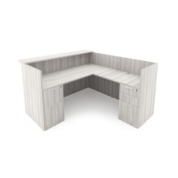 Rayne L Shaped Reception Desk with Double Full Pedestals, 71" x 72" - Image 2