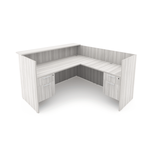 Rayne L Shaped Reception Desk with Double Suspended Pedestals, 71" x 72" - Image 2