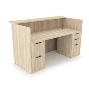 Rayne Reception Desk with Double Full Pedestals, 30" x 71"