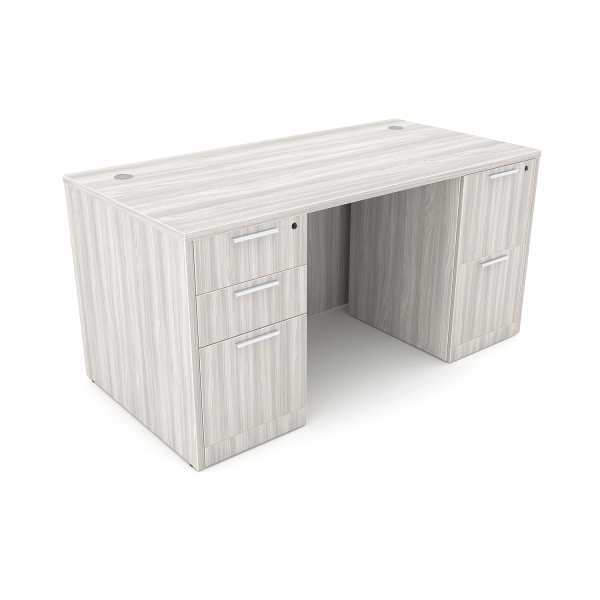 Rayne Rectangular Desk with Double Full Pedestals, 30" x 66" - Image 3