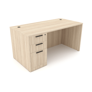 Rayne Rectangular Desk with Box/Box/File Pedestal, 30" x 60"