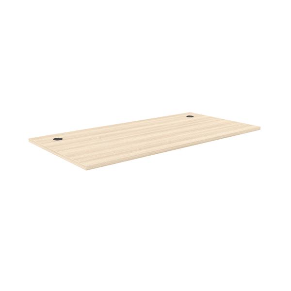 Rayne Non-Fluted Rectangular Worksurface with Grommets, 30" x 60"