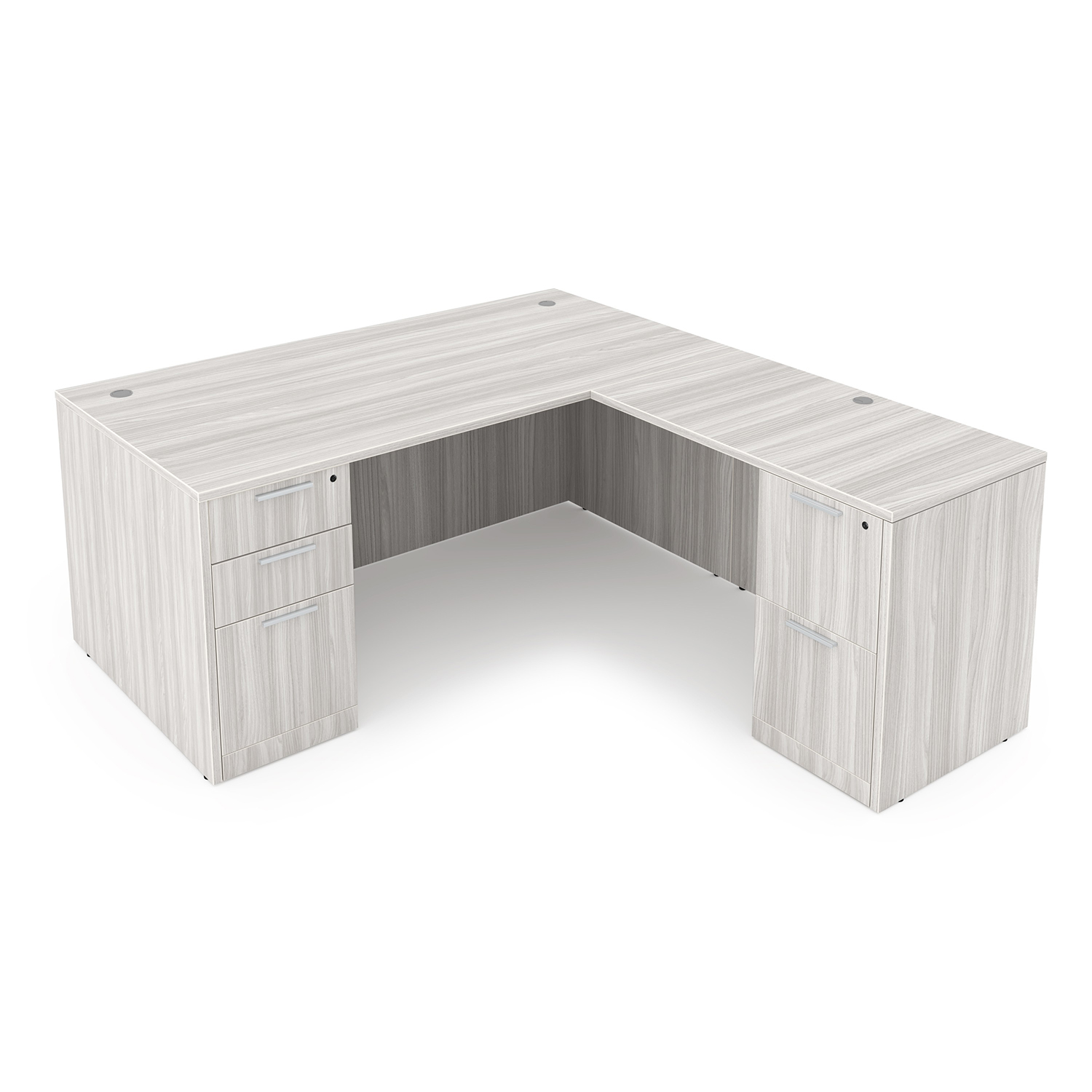 Rayne L-Shaped Desk with Double Full Pedestals, 71" x 72" - Image 2