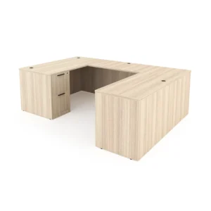 Rayne Non-Handed U-Shaped Desk with Double Full Pedestals, 66" X 102"
