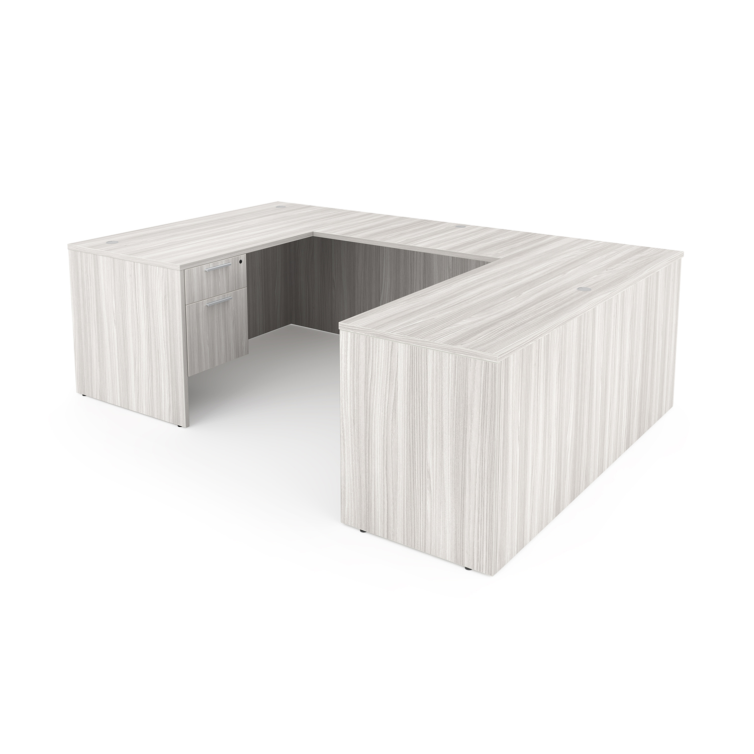 Rayne Reversible U-Shaped Desk with Double Suspended Pedestals, 66" x 96" - Image 2
