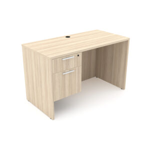 Rayne Desk with Single Suspended Pedestal, 24" x 48"
