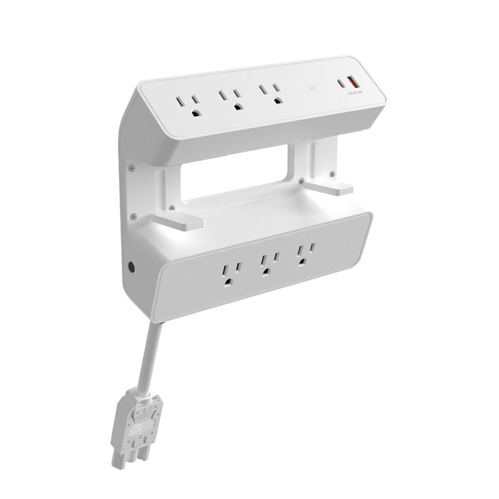 Power Module Press In Dual 6-Outlet Clamp on Power Module with PWR-Link - i5 Industries