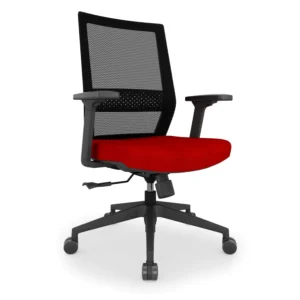 Nova Task Chair - Black Mesh Ember Red Seat