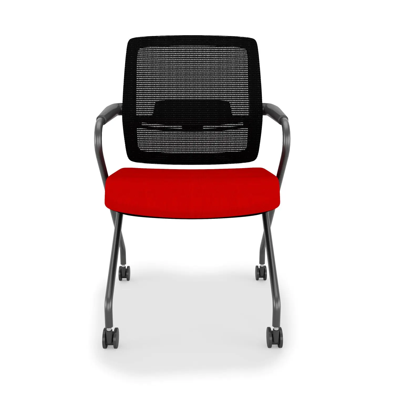 Switch Nesting Chair - Black Mesh Ember Red Seat - Image 2