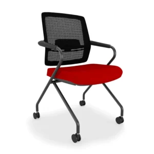 Switch Nesting Chair - Black Mesh Ember Red Seat